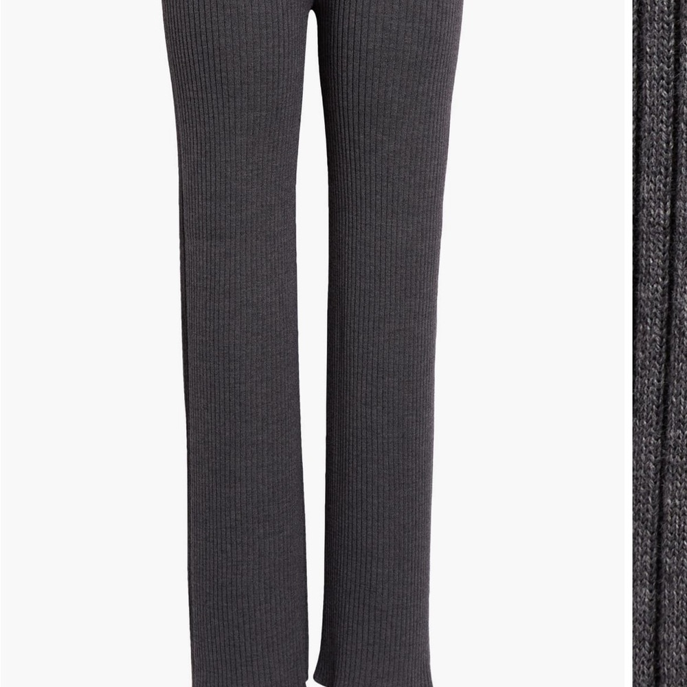 New Moncler Logopatch Virgin Wool Blend Ribbed Sweater Pants View 3
